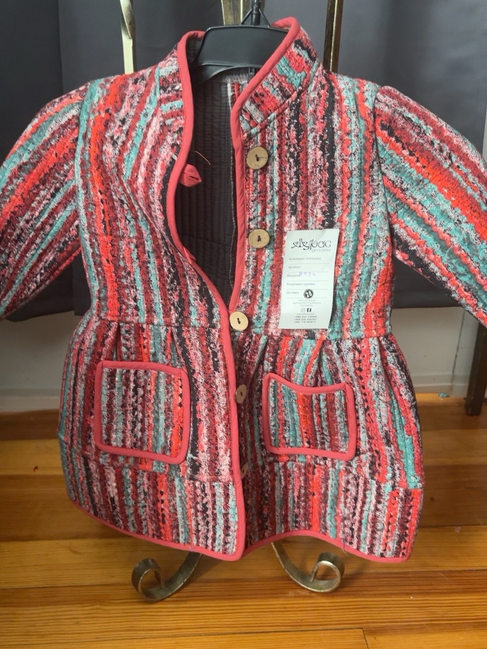 NEW Muras Design Girls Size 28 Quilted Chapan Coat Kyrgyzstan Boho